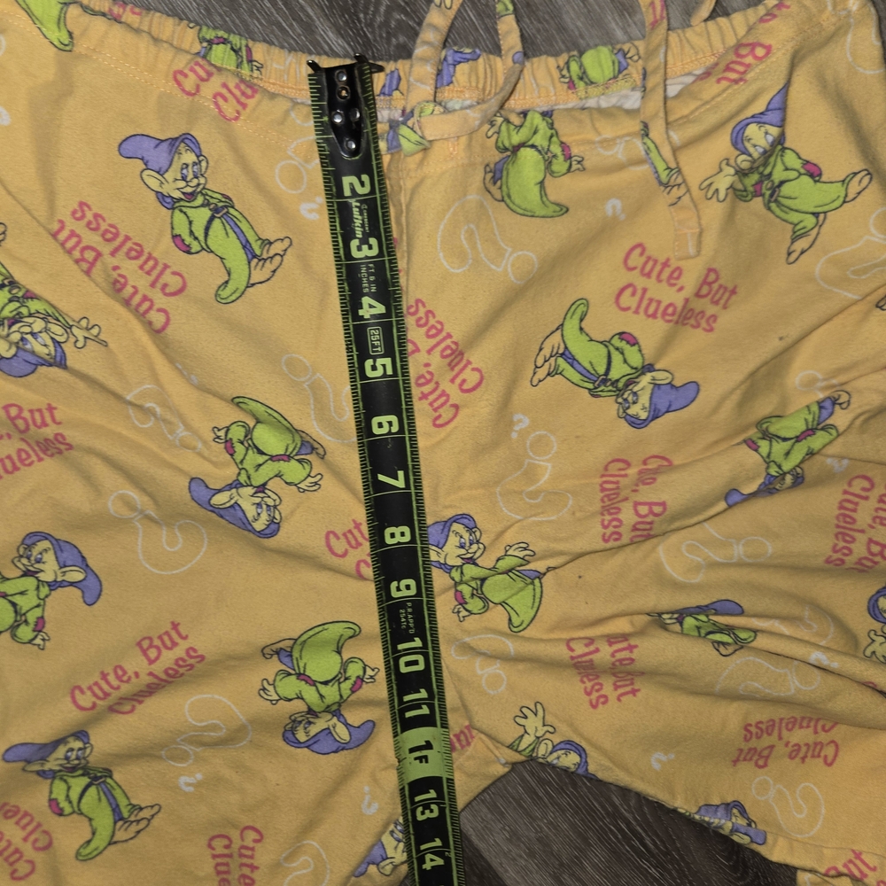 Disney Yellow Pajama‎ Bottoms with Green Dwarfs - Picture 8 of 8